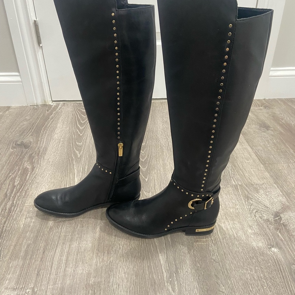 Knee-High Leather Boots Vince Camuto size 6 1/2 black - Picture 12 of 14